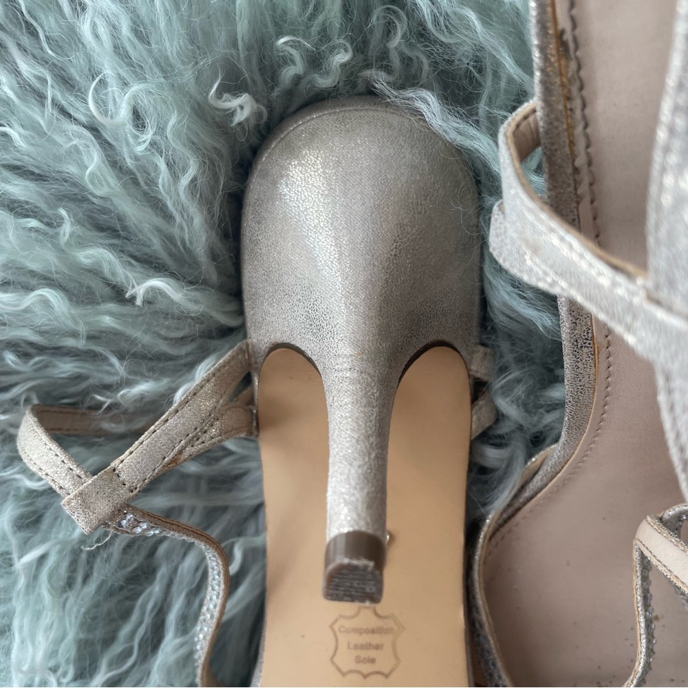 Nina Women's Shimmering Gold Heels - Picture 3 of 4
